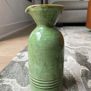 Ceramic green water pitcher